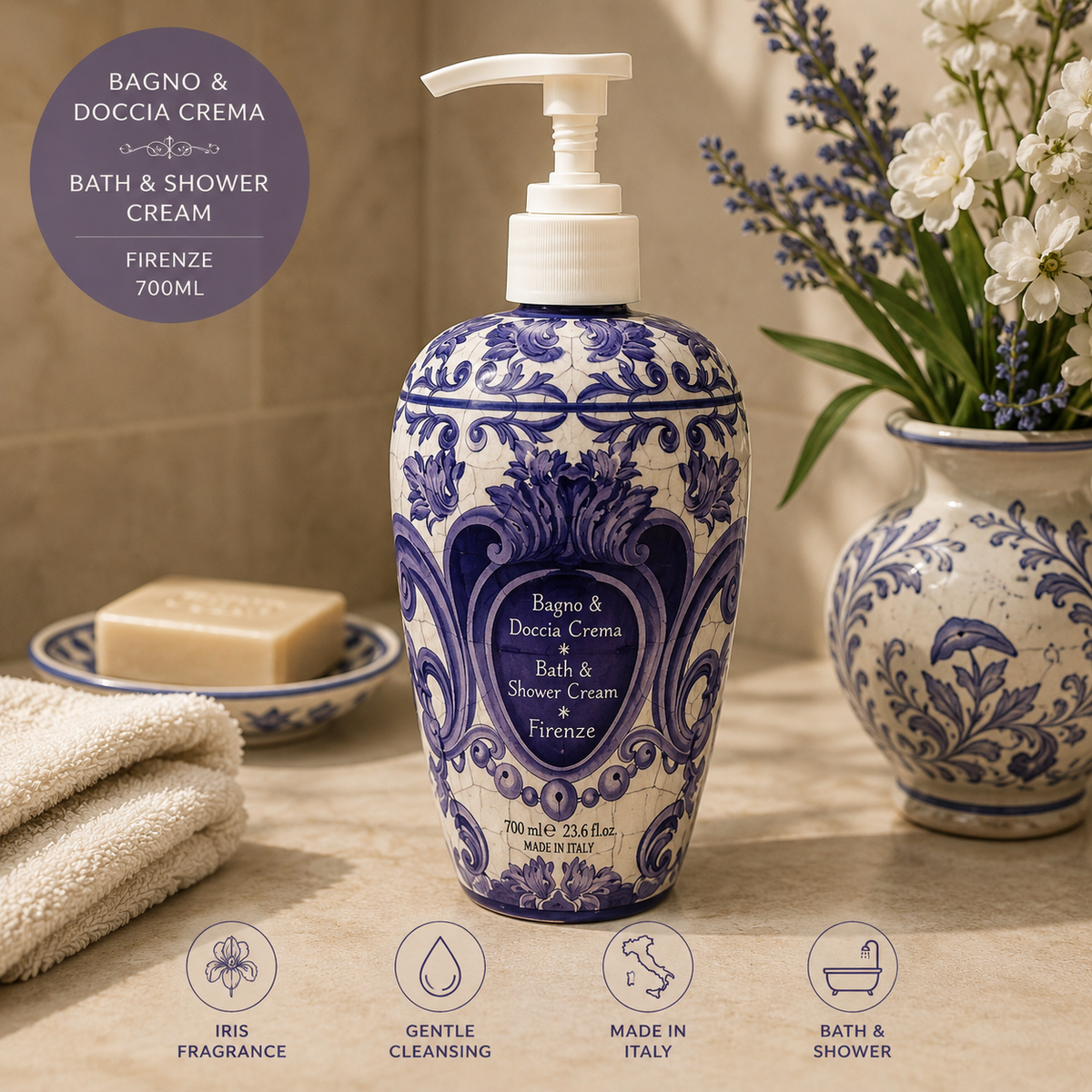 Le Maioliche Rudy Capri Bath & Shower Gel – 700ml