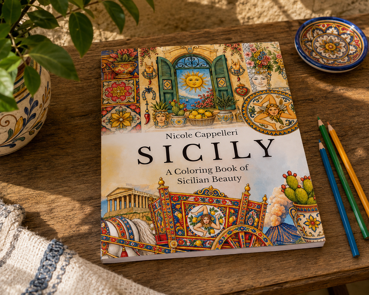 Italian Colouring Books – Sicily, Calabria & Cornicello Magic