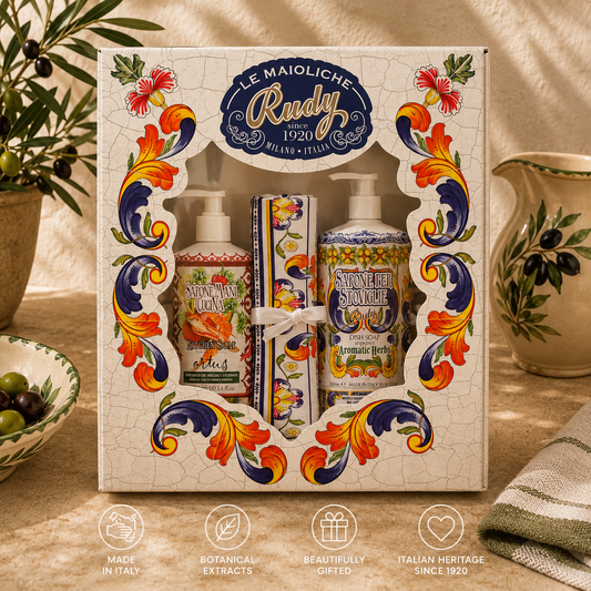 Le Maioliche Rudy Italian Kitchen Gift Set – Citrus & Aromatic Herbs