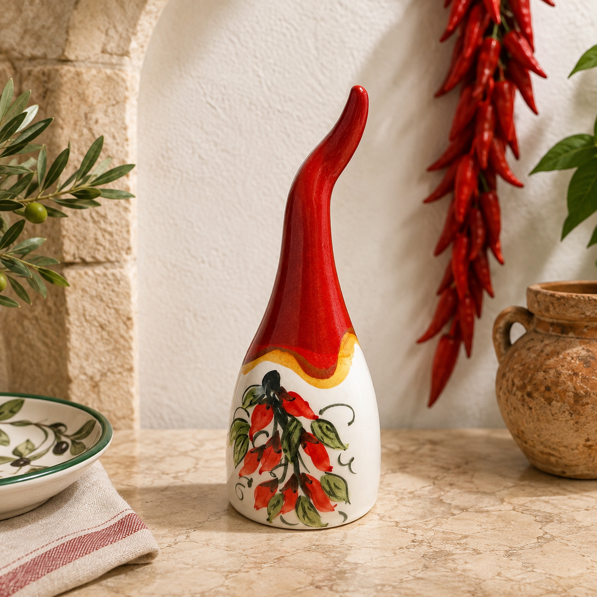 Handmade Italian Cornicello Ceramic