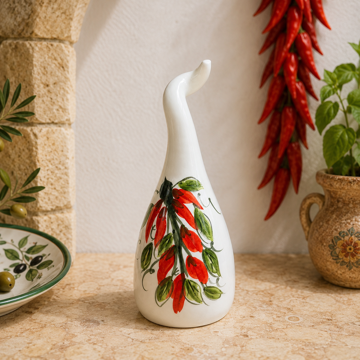 Handmade Italian Cornicello Ceramic