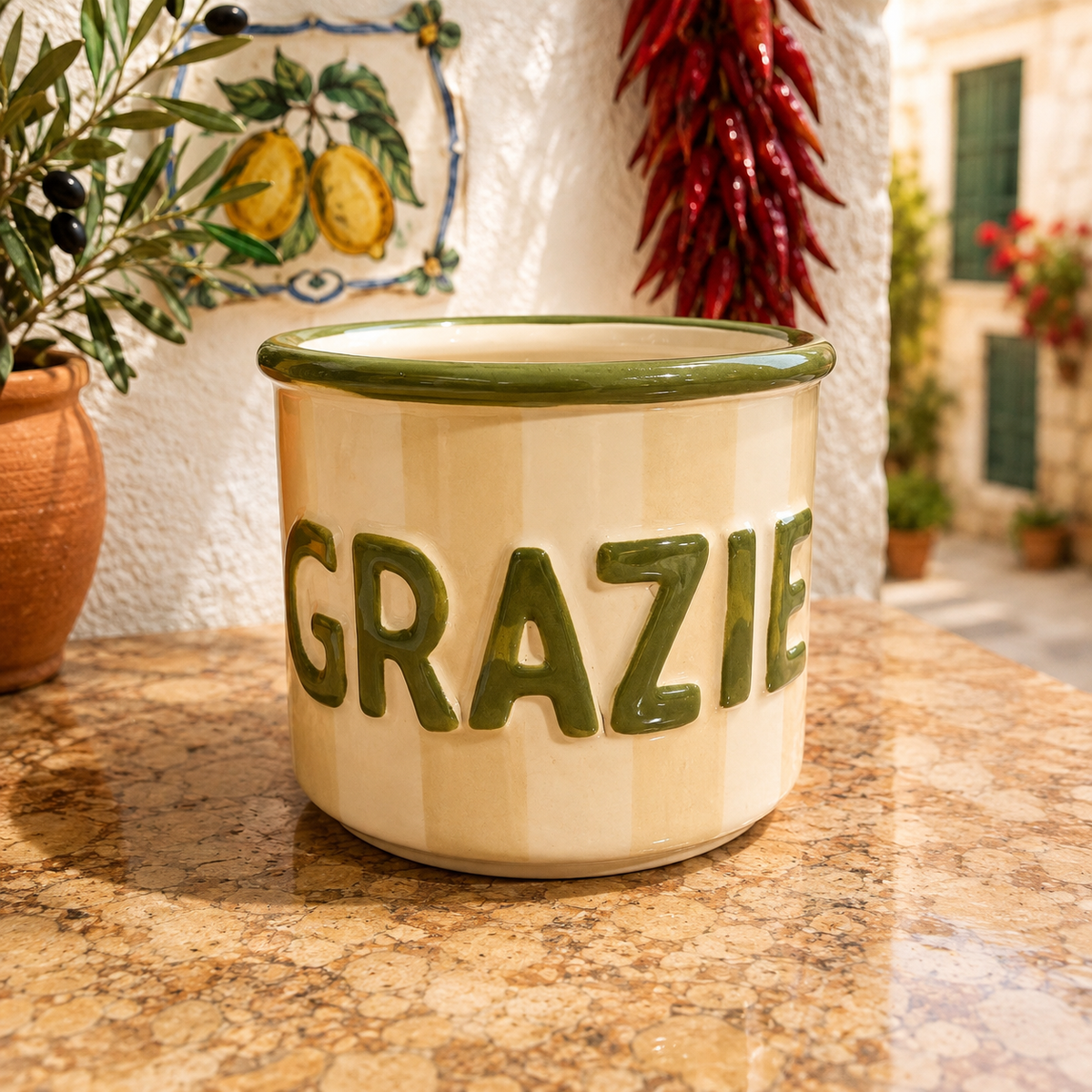 Italian Ceramic Ciao, Amore & Grazie Pots