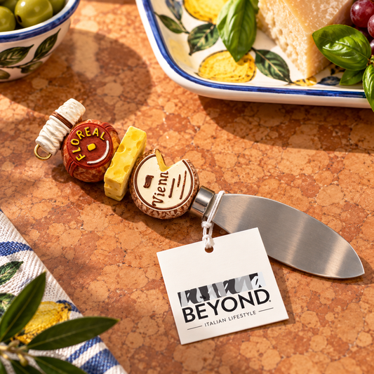 Italian-Inspired Cheese Knife – Decorative Food Charm Handle
